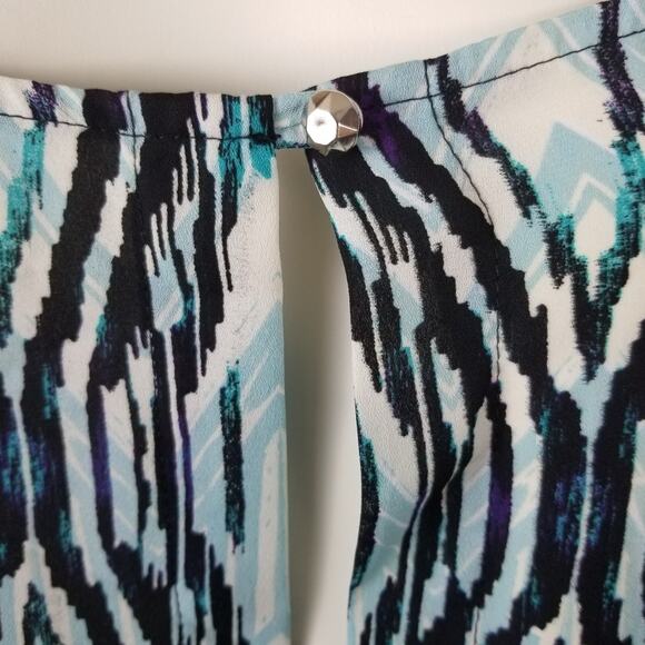 Tua Blouse 1X Open Back Overlay Top Damask - Picture 8 of 8